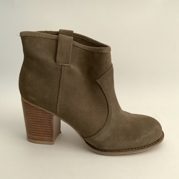 Splendid Bootie Women Size 6.5M Taupe Chelsea Block Heel - Picture 2 of 11